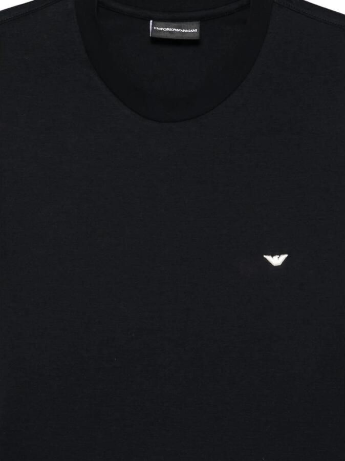 Emporio Ar i Lyocell-blend Jersey Sweater met Verhoogd Adelaar Borduursel - Foto 2