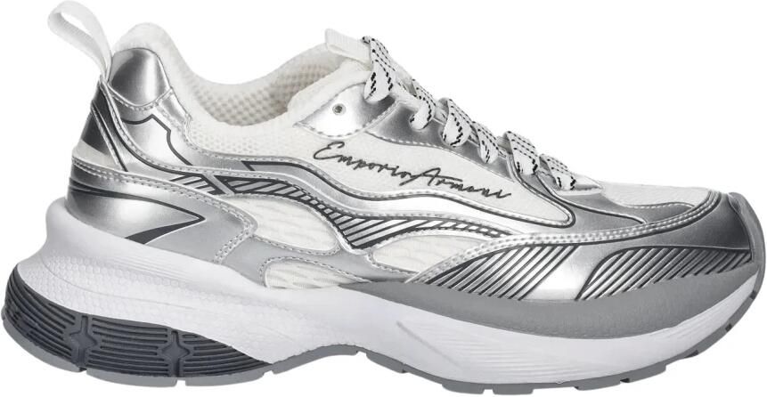 Emporio Armani Mesh Sneakers met Gelamineerde Details