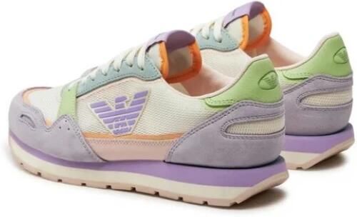 Emporio Ar i Mesh Sneakers met suède details en adelaarspatch - Foto 2