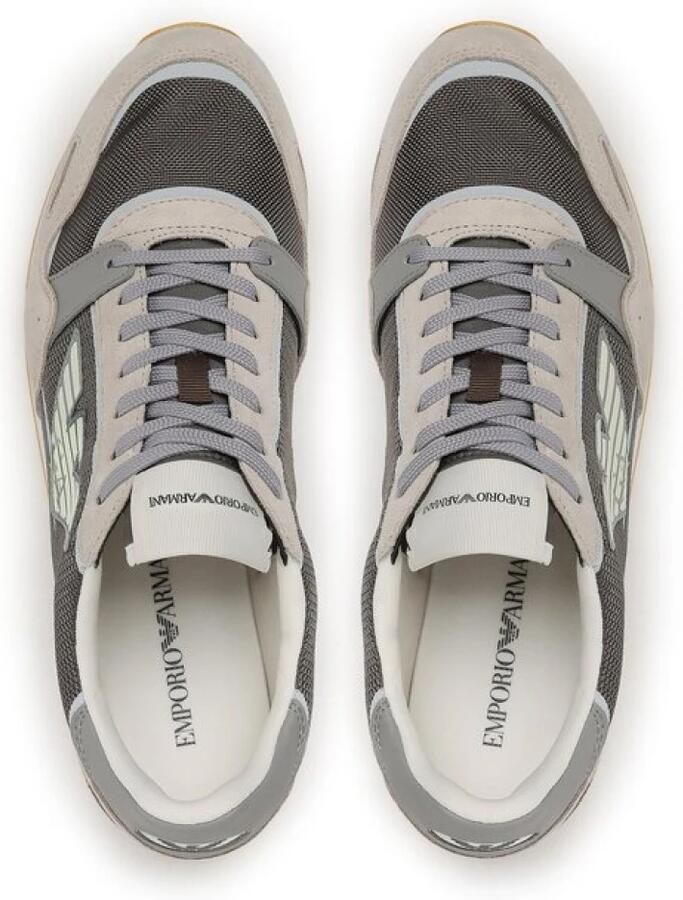 Emporio Armani Mesh Sneakers met suède details en adelaarspatch - Foto 2