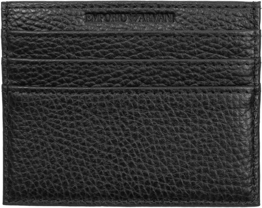 Emporio Ar i Minimalistische Kaarthouder met Logo Slots