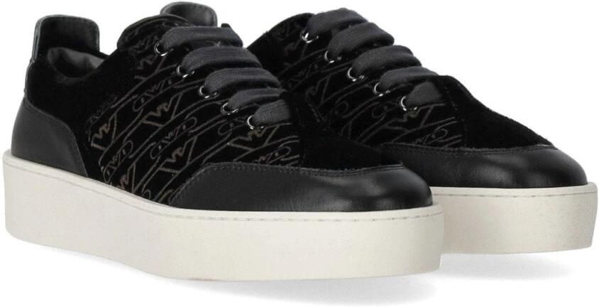 Emporio Ar i Monogram Velvet Sneaker