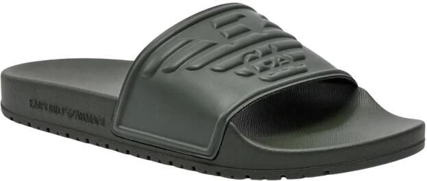Emporio Armani Platte PVC Muiltjes met Logo Print