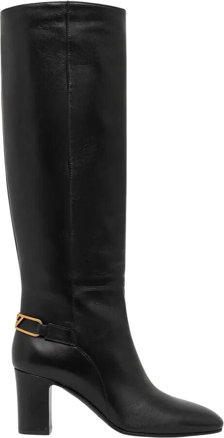 Emporio Armani Nappa Leren Laarzen met Band en Adelaar Plaquette