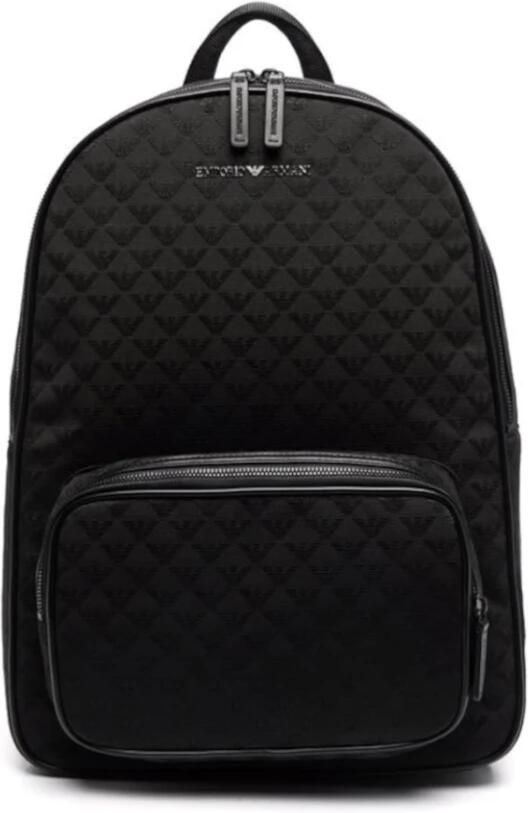 Emporio Ar i Nylon Rugzak met Jacquard Adelaar Overal