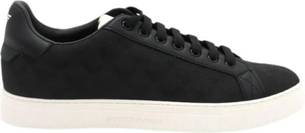 Emporio Armani Nylon sneakers met jacquard all-over adelaar