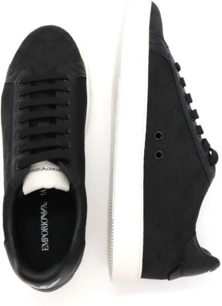 Emporio Armani Nylon sneakers met jacquard all-over adelaar - Foto 3