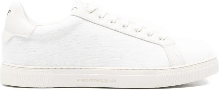 Emporio Ar i Nylon Sneakers met Jacquard All-Over Eagle
