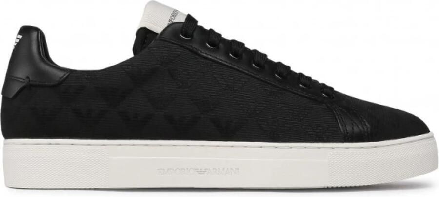 Emporio Armani Nylon sneakers met jacquard all-over adelaar