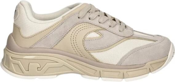 Emporio Armani Beige Suède Panel Sneakers Beige Heren