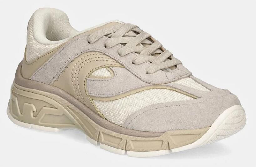 Emporio Armani Beige Suède Panel Sneakers Beige Heren - Foto 4