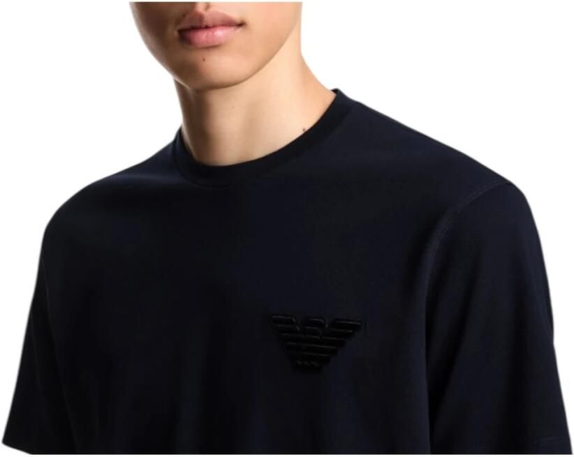 Emporio Ar i Piqué Jersey T-Shirt met Adelaar Patch - Foto 2