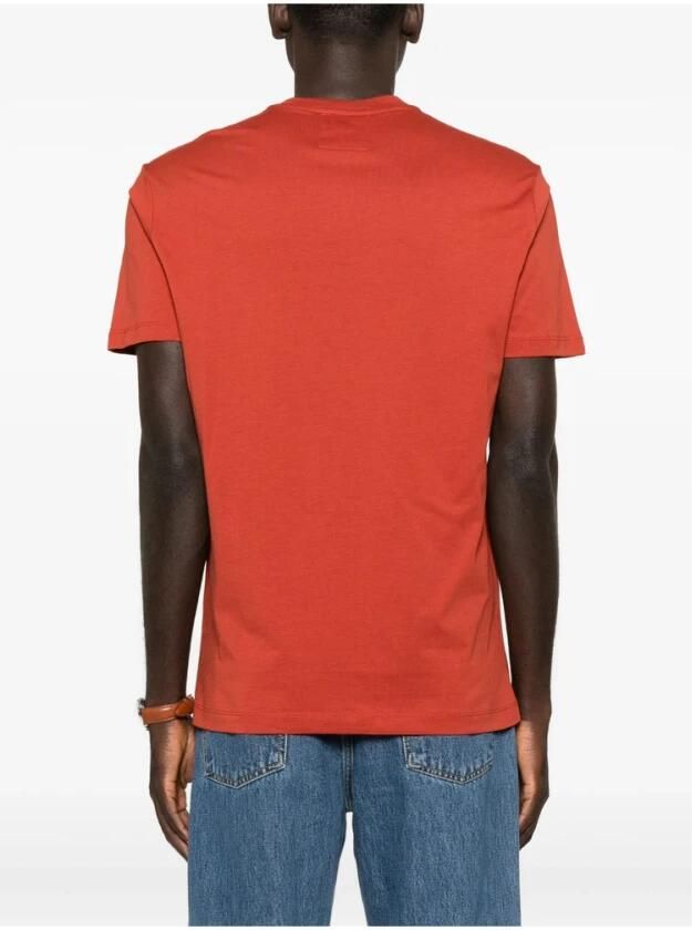 Emporio Ar i Rode Adelaar Grafische Print Katoenen T-shirt