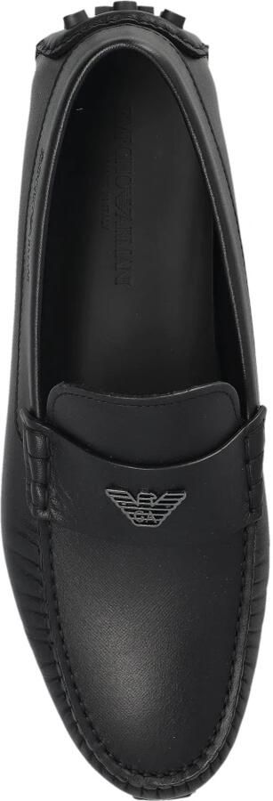 Emporio Ar i Saffiano leren driving loafers - Foto 2