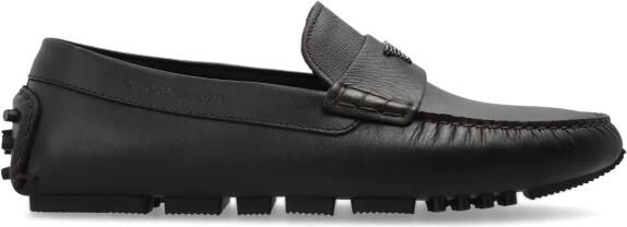 Emporio Ar i Saffiano Leren Driving Loafers