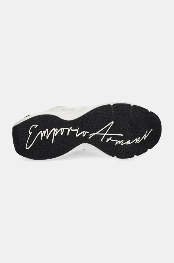 Emporio Armani Leren en suède sneakers met oversized zool - Foto 2