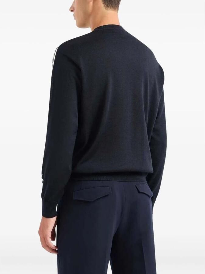 Emporio Ar i Trui van geschoren sc wol met jacquard adelaar - Foto 2