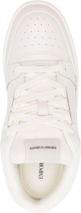 Emporio Armani Witte Sneakers met Geperforeerde Neus - Foto 2