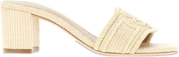 Emporio Ar i Woven Raffia Heeled Sandals