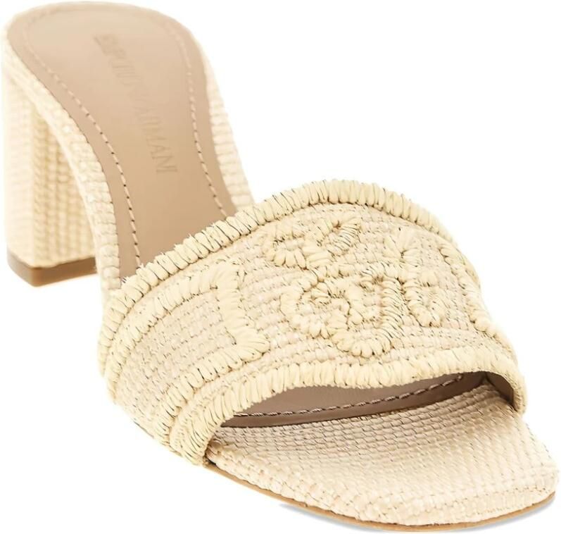 Emporio Ar i Woven Raffia Heeled Sandals - Foto 2