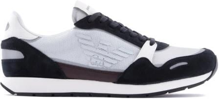 Giorgio Armani Casual Witte Textiel Sneakers oor Heren White