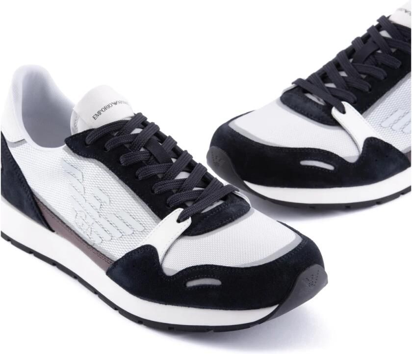 Giorgio Armani Casual Witte Textiel Sneakers oor Heren White - Foto 4