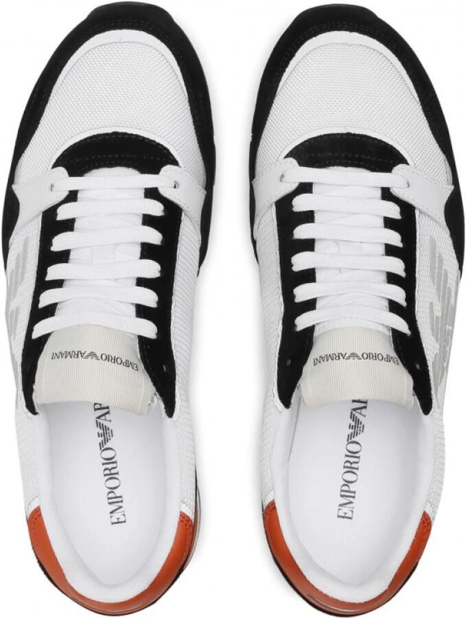 Giorgio Armani Casual Witte Textiel Sneakers oor Heren White - Foto 3