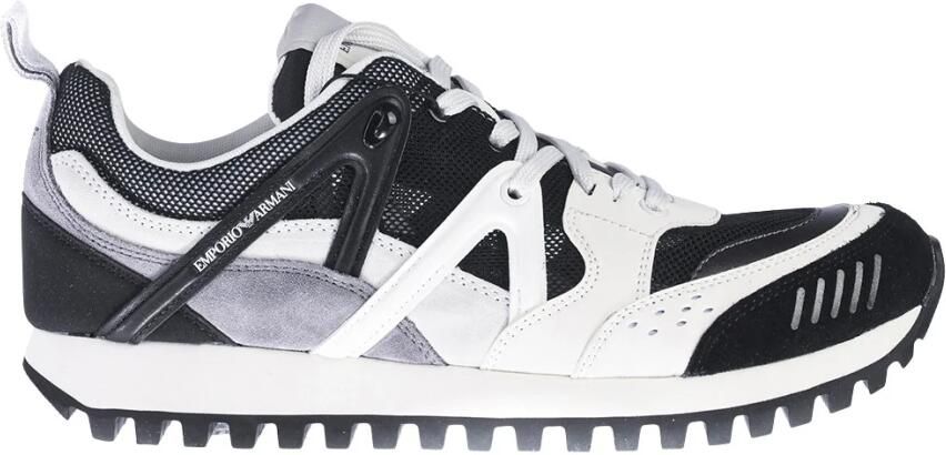 Emporio Armani Stijlvolle Zwart Grijze Sneakers - Foto 3