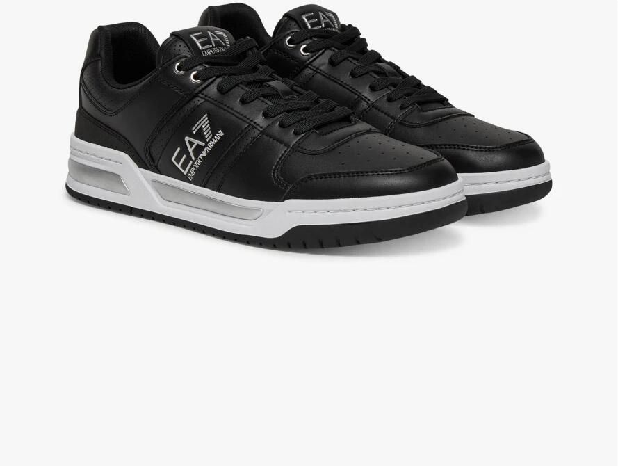 Emporio Ar i Zwarte Glanzende Sportsneakers