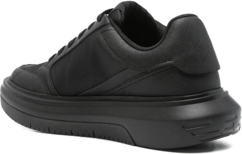 Emporio Ar i Zwarte Zijde & Nylon Sneakers