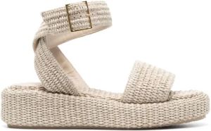 Emporio Armani Flat Sandals Beige Dames