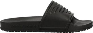 Emporio Armani Slippers met labelprint model 'Eagle'