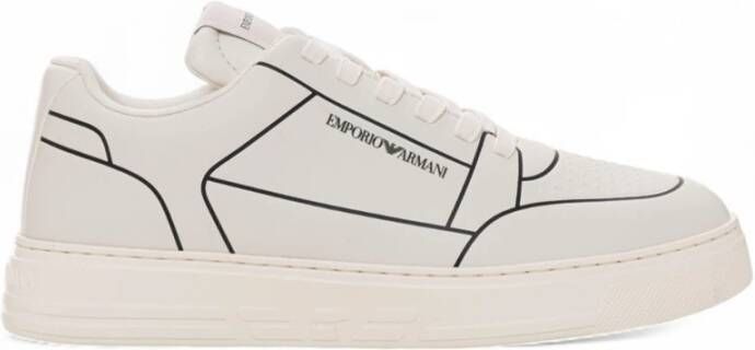 Emporio Ar i Leren Sneakers met Reliëfprint
