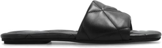 Emporio Armani Gewatteerde slippers Black Dames