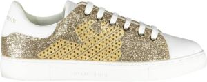 Emporio Armani Gold Polyester Sneaker Geel Dames
