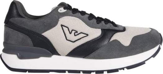 Emporio Armani Groen Ivoor Zwart Sneaker Multicolor Heren