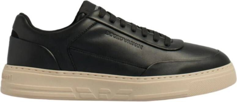 Emporio Armani Heren Sneakers met Verhoogd Logo Black Heren
