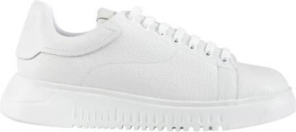 Emporio Armani Witte Sneaker Herfst Winter Collectie 2023 2024 White Heren