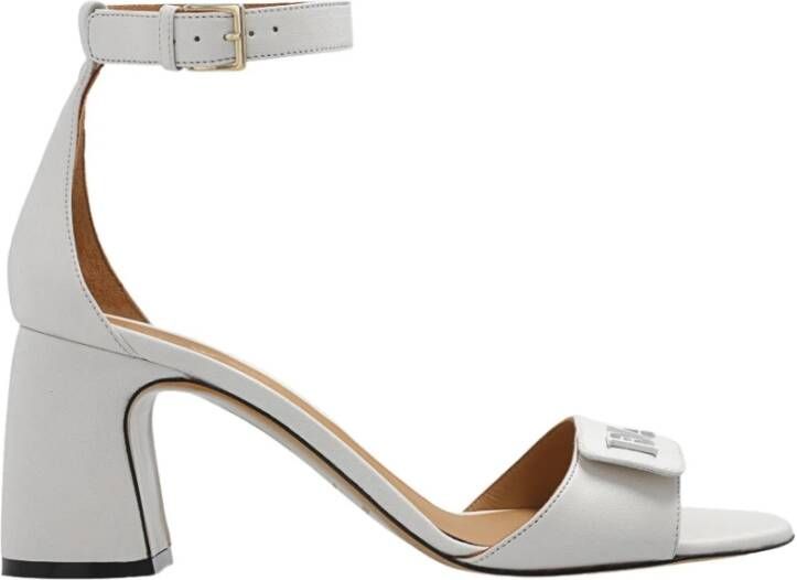Emporio Armani Sandalen Open-Toe Beige Sandals in wit