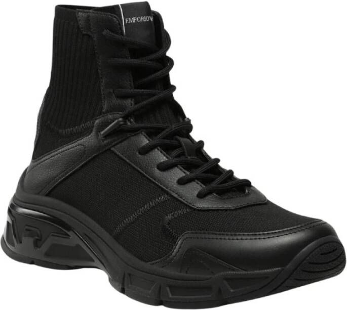 Emporio Armani Hoge Top Sneakers Black Heren