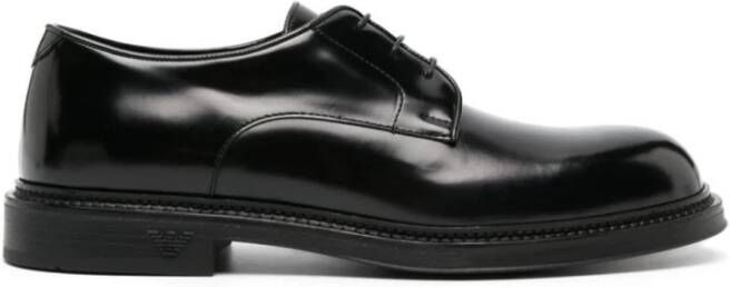 Emporio Armani Klassieke Derby Schoenen voor Mannen Black Heren
