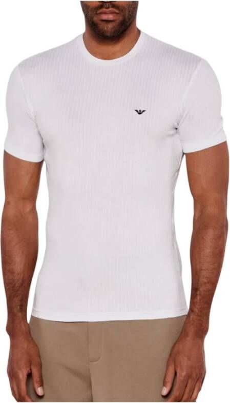 Emporio Ar i Korte mouw T-shirt met Adelaarborduursel