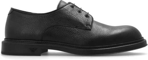 Emporio Armani Leather shoes Black Heren