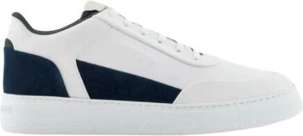 Emporio Armani Multikleur Leren Sneakers voor Mannen White Heren