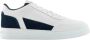 Emporio Armani Multikleur Leren Sneakers voor Mannen White Heren - Thumbnail 1