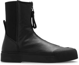 Emporio Armani Leren enkellaarzen Zwart Dames