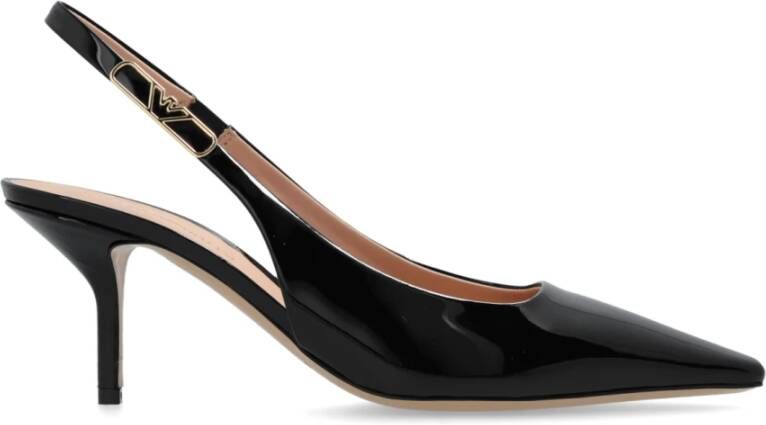 Emporio Armani Leren hoge hakken Black Dames