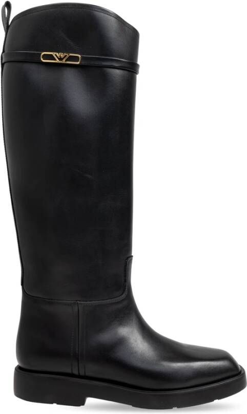 Emporio Armani Boots SCHWARZ HOHER STIEFEL in zwart