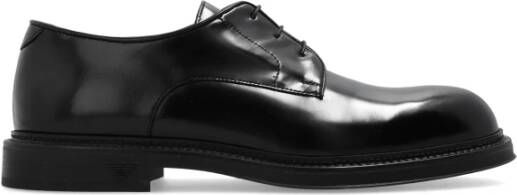 Emporio Armani Leren schoenen Black Heren