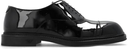 Emporio Armani Leren schoenen Black Heren